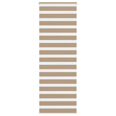 VidaXL store zèbre 85x200 cm largeur de tissu 80,9 cm polyester marron sable