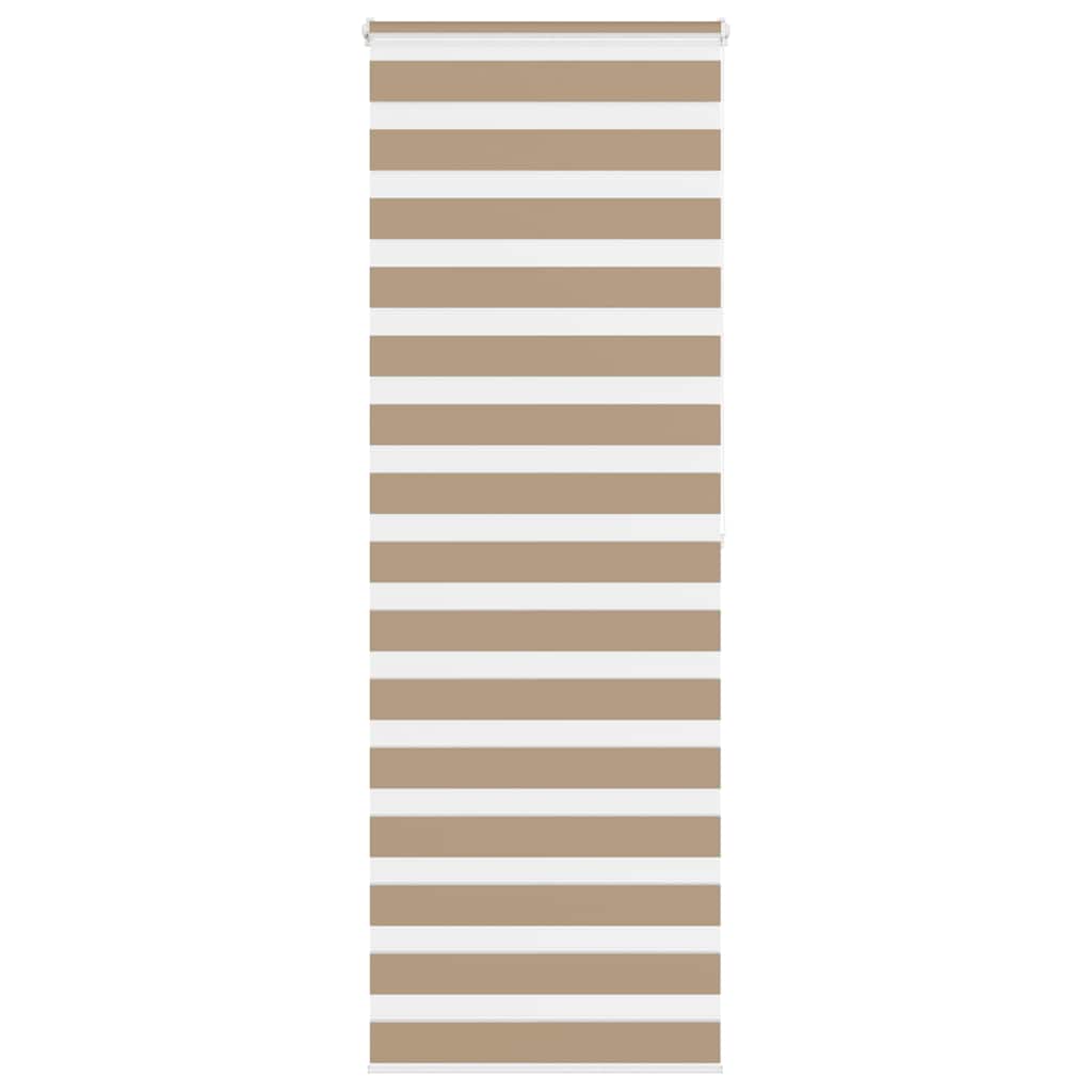 VidaXL store zèbre 90x200 cm largeur de tissu 85,9 cm polyester marron sable