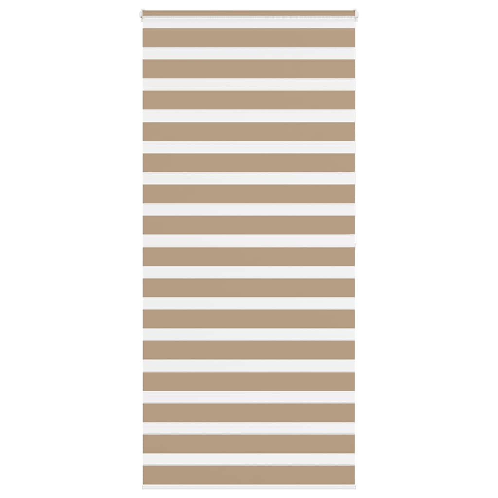 VidaXL store zèbre 95x200 cm largeur de tissu 90,9 cm polyester marron sable
