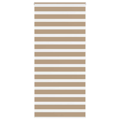 VidaXL store zèbre 105x200 cm largeur de tissu 100,9 cm polyester marron sable