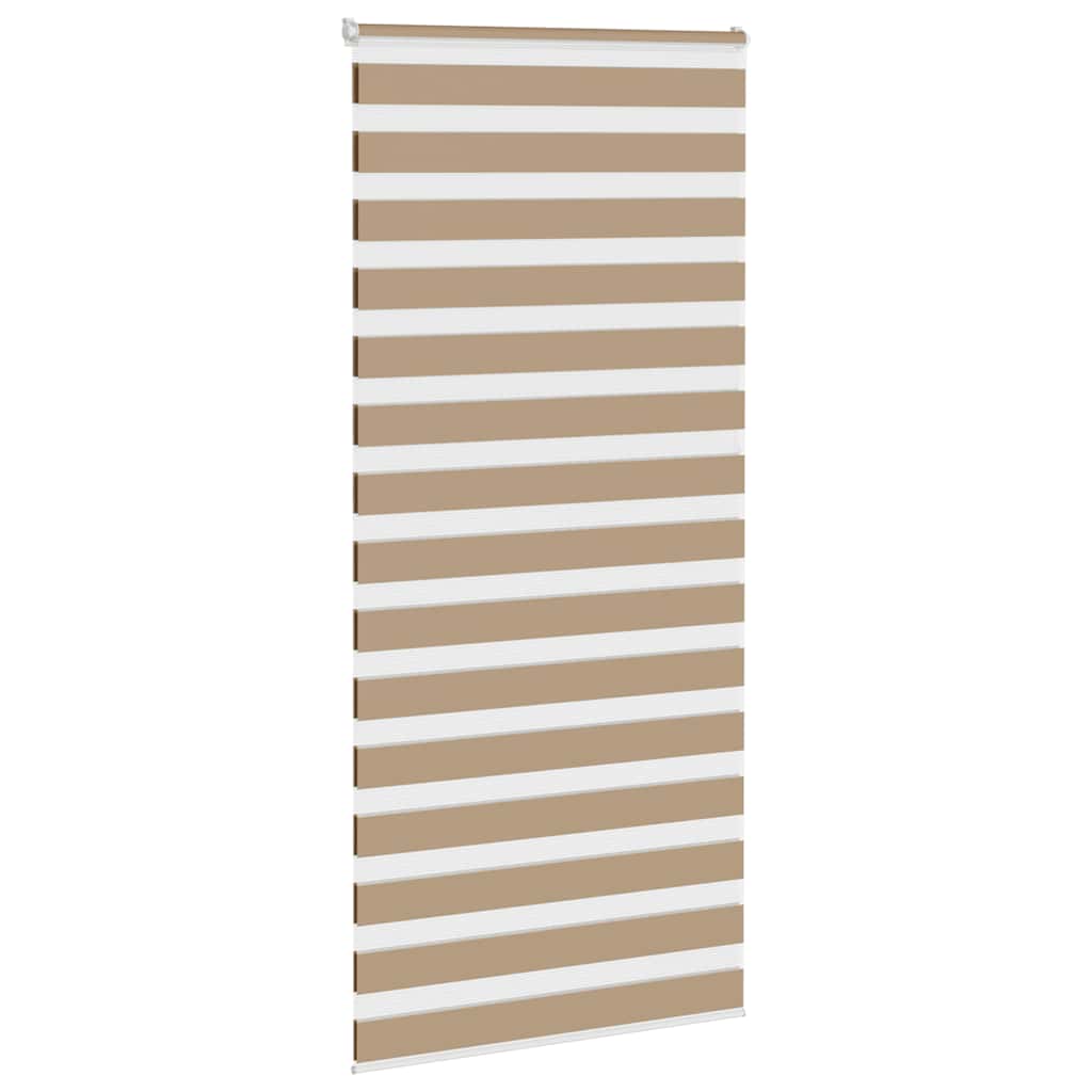 VidaXL store zèbre 110x200 cm largeur de tissu 105,9 cm polyester marron sable