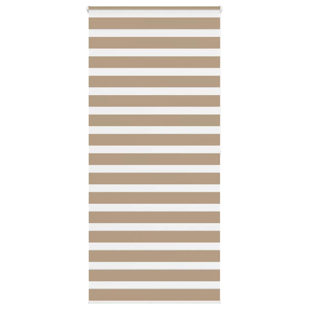 VidaXL store zèbre 115x200 cm largeur de tissu 110,9 cm polyester marron sable