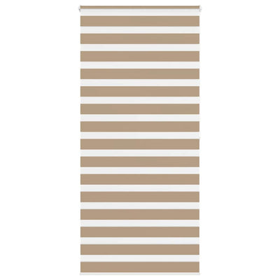 VidaXL store zèbre 115x200 cm largeur de tissu 110,9 cm polyester marron sable