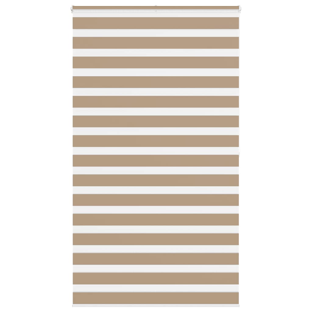 VidaXL store zébré 120x200 cm largeur de tissu 115,9 cm polyester marron sable