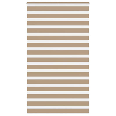 VidaXL store zébré 120x200 cm largeur de tissu 115,9 cm polyester marron sable