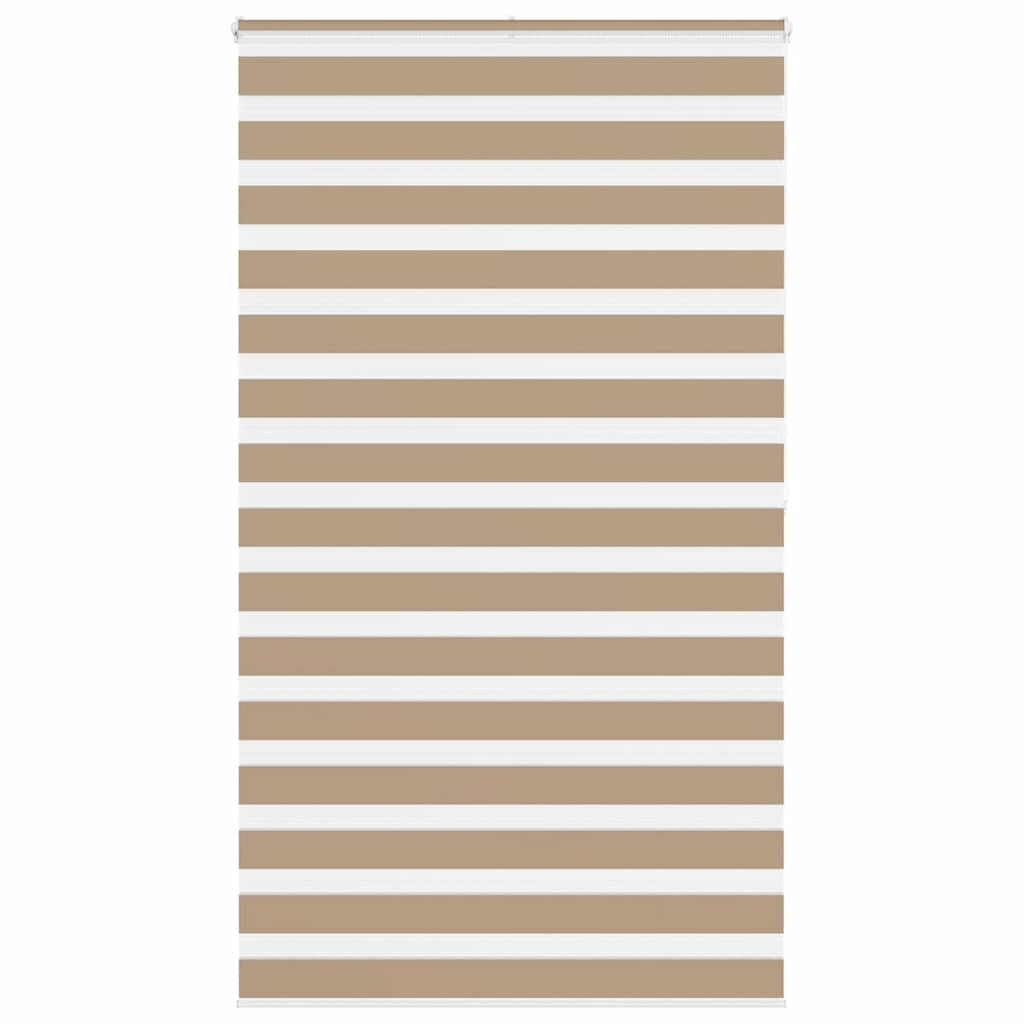 VidaXL store zèbre 125x200 cm largeur de tissu 120,9 cm polyester marron sable