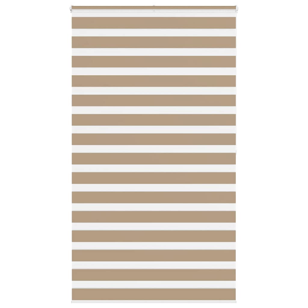 VidaXL store zèbre 130x200 cm largeur de tissu 125,9 cm polyester marron sable