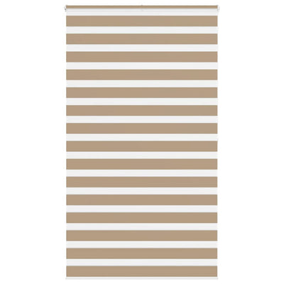 VidaXL store zèbre 130x200 cm largeur de tissu 125,9 cm polyester marron sable