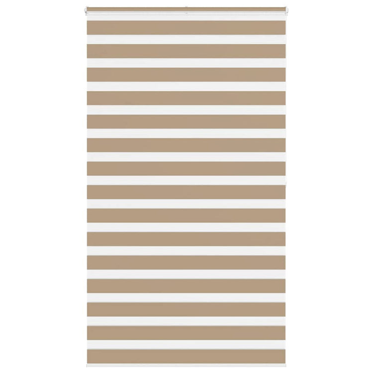 VidaXL store zèbre 130x200 cm largeur de tissu 125,9 cm polyester marron sable