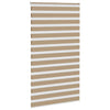 VidaXL store zèbre 135x200 cm largeur de tissu 130,9 cm polyester marron sable