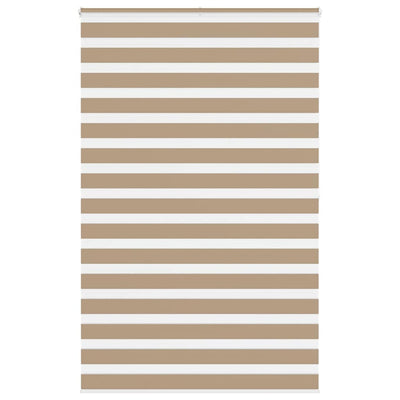 VidaXL store zèbre 140x200 cm largeur de tissu 135,9 cm polyester marron sable