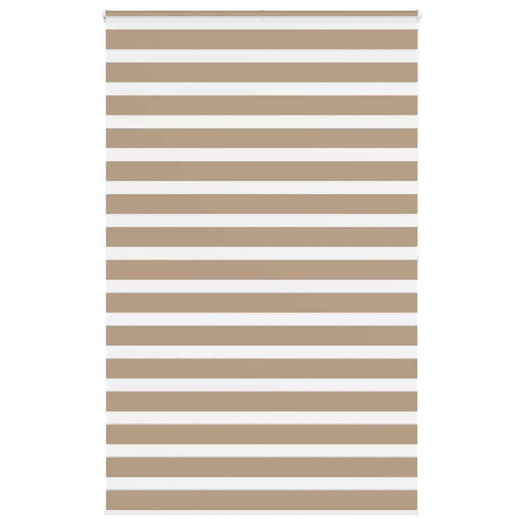 VidaXL store zèbre 150x200 cm largeur de tissu 145,9 cm polyester marron sable