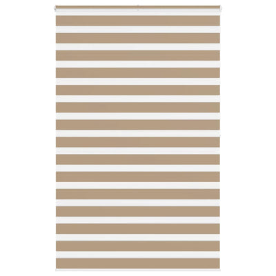 VidaXL store zèbre 150x200 cm largeur de tissu 145,9 cm polyester marron sable