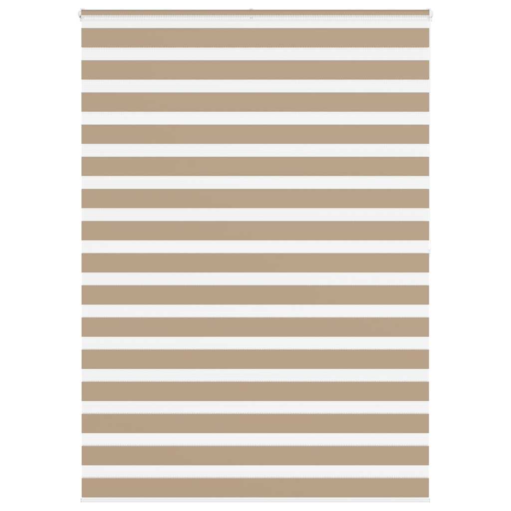 VidaXL store zèbre 155x200 cm largeur de tissu 150,9 cm polyester marron sable