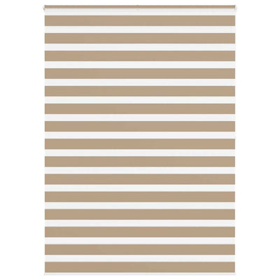 VidaXL store zèbre 155x200 cm largeur de tissu 150,9 cm polyester marron sable