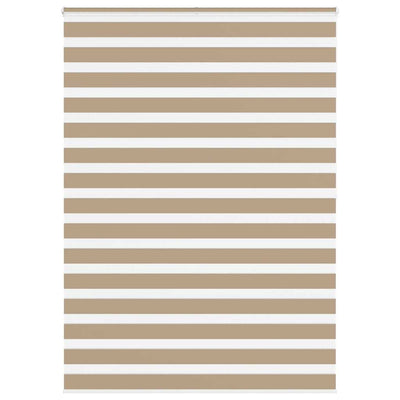 VidaXL store zèbre 160x200 cm largeur de tissu 155,9 cm polyester marron sable