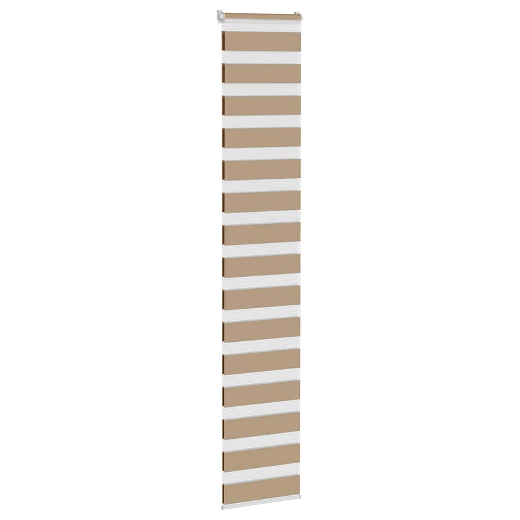 Vidaxl Zebra Blind 40x230 cm Largeur de poussière 35,9 cm Brown de sable en polyester