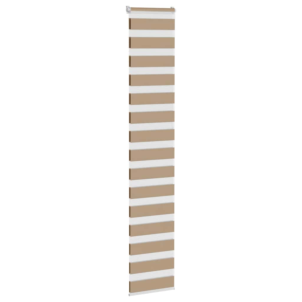 Vidaxl Zebra aveugle 45x230 cm Largeur de poussière 40,9 cm Brown de sable en polyester