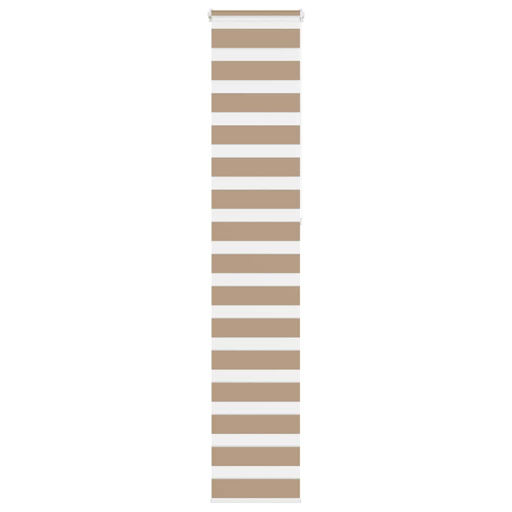 Vidaxl Zebra aveugle 50x230 cm Largeur de poussière 55,9 cm Brown de sable en polyester