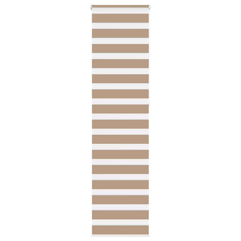 Vidaxl Zebra Blind 60x230 cm Largeur de poussière 55,9 cm Brown de sable en polyester