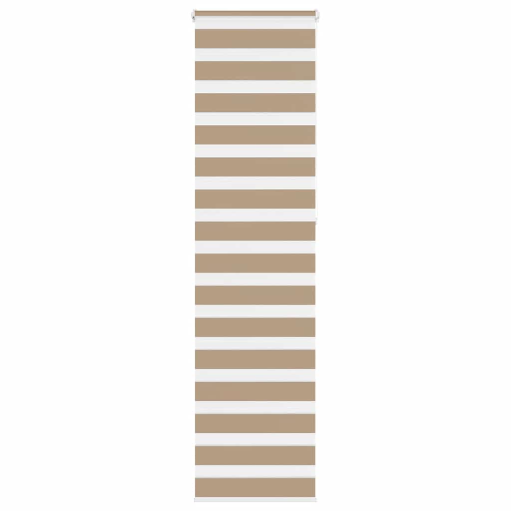 Vidaxl Zebra aveugle 65x230 cm Largeur de poussière 60,9 cm Brown de sable en polyester