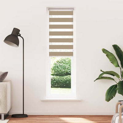 Vidaxl Zebra aveugle 65x230 cm Largeur de poussière 60,9 cm Brown de sable en polyester