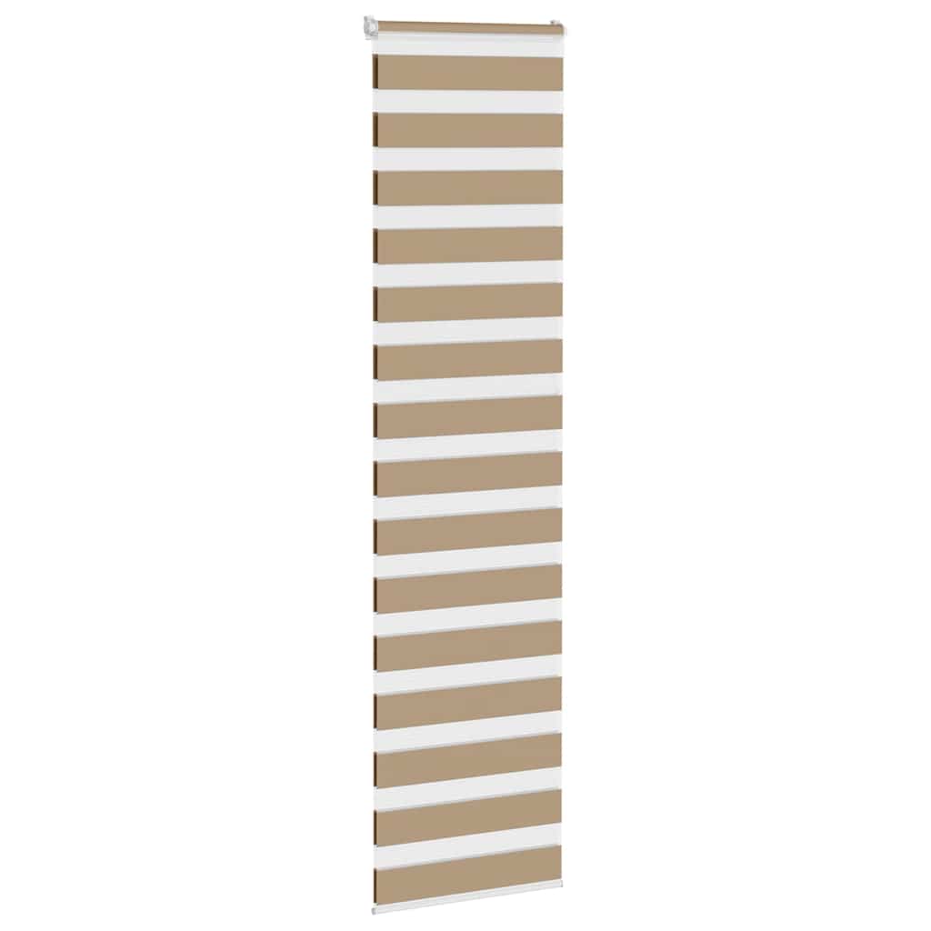 Vidaxl Zebra aveugle 65x230 cm Largeur de poussière 60,9 cm Brown de sable en polyester