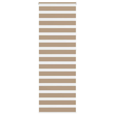 VidaXL store zèbre 75x230 cm largeur de tissu 70,9 cm polyester marron sable