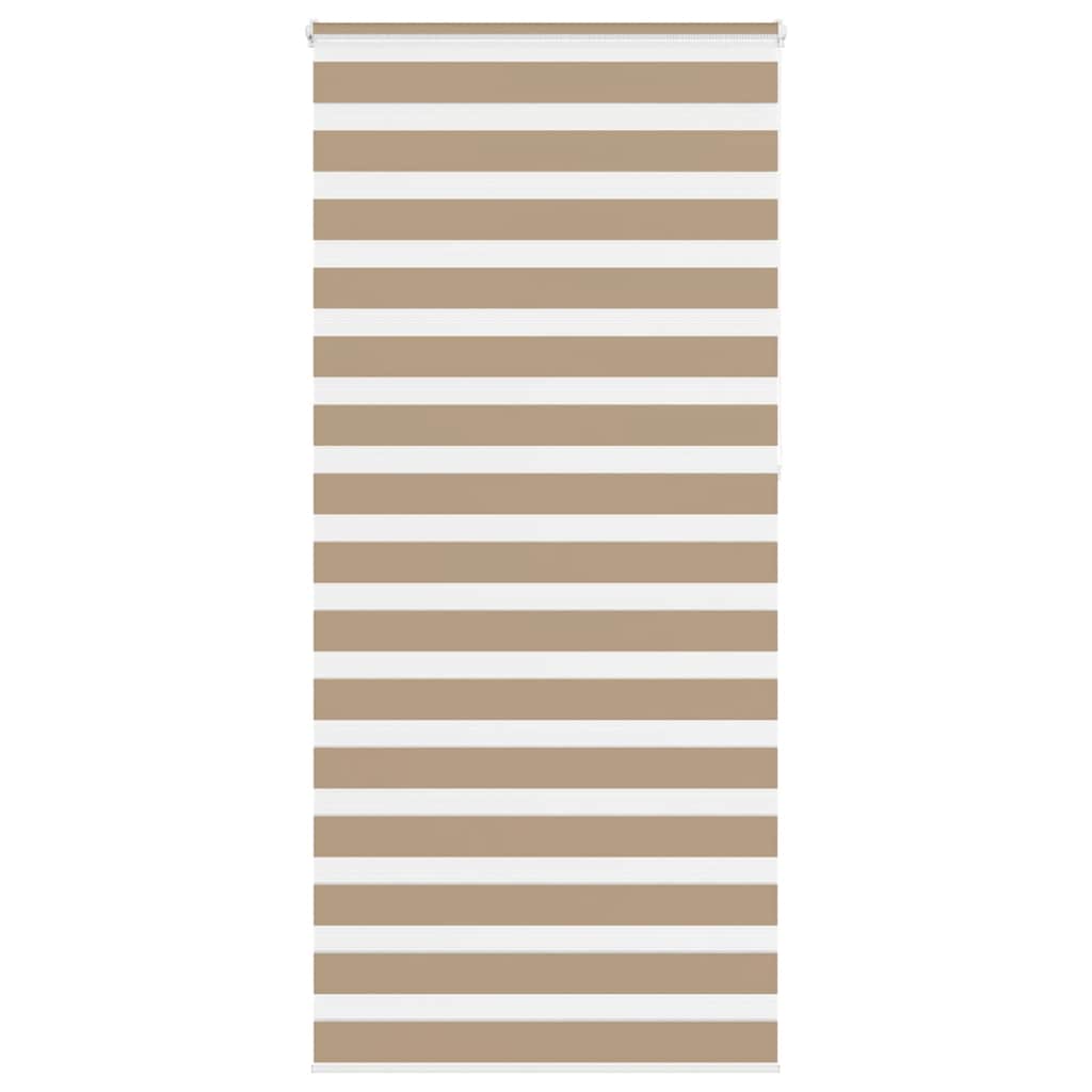VidaXL store zèbre 95x230 cm largeur de tissu 90,9 cm polyester marron sable