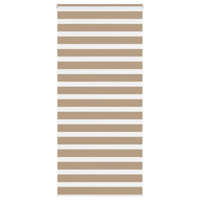 VidaXL store zèbre 100x230 cm largeur de tissu 95,9 cm polyester marron sable