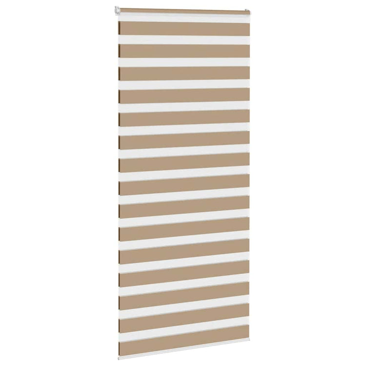 VidaXL store zèbre 110x230 cm largeur de tissu 105,9 cm polyester marron sable