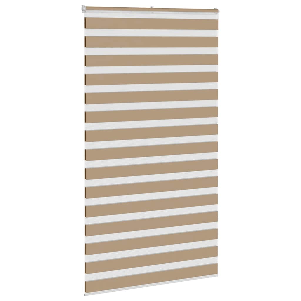 VidaXL store zèbre 125x230 cm largeur de tissu 120,9 cm polyester marron sable