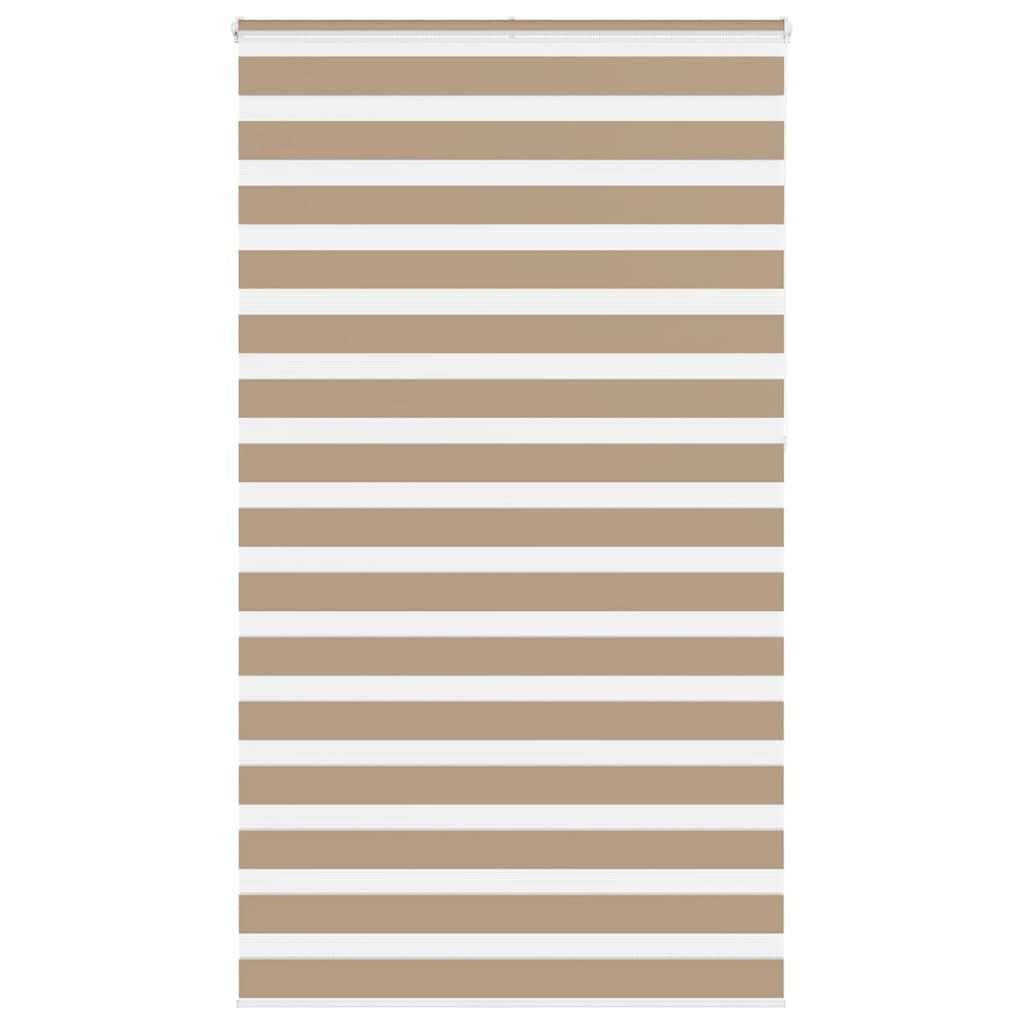 Vidaxl Zebra Blind 130x230 cm Largeur de poussière 125,9 cm Brown de sable en polyester