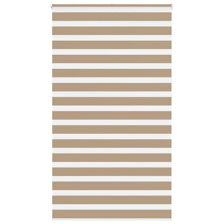 Vidaxl Zebra Blind 130x230 cm Largeur de poussière 125,9 cm Brown de sable en polyester