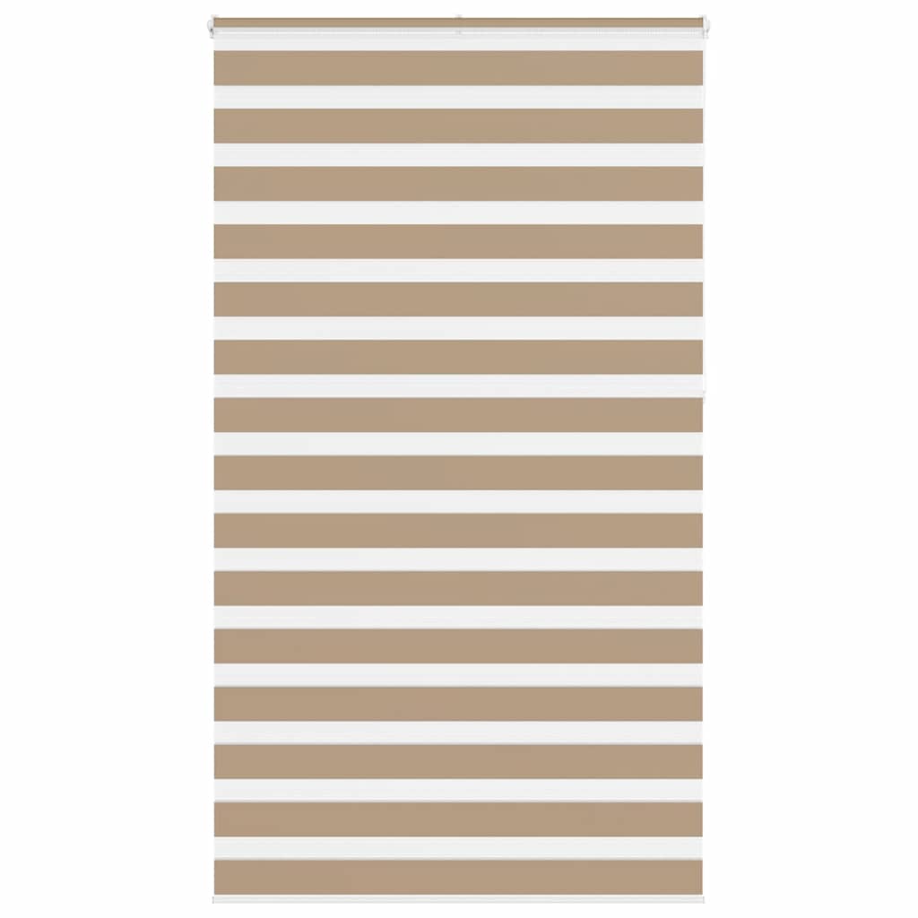 Vidaxxl store zèbre 135x230 cm largeur de tissu 130,9 cm polyester marron sable
