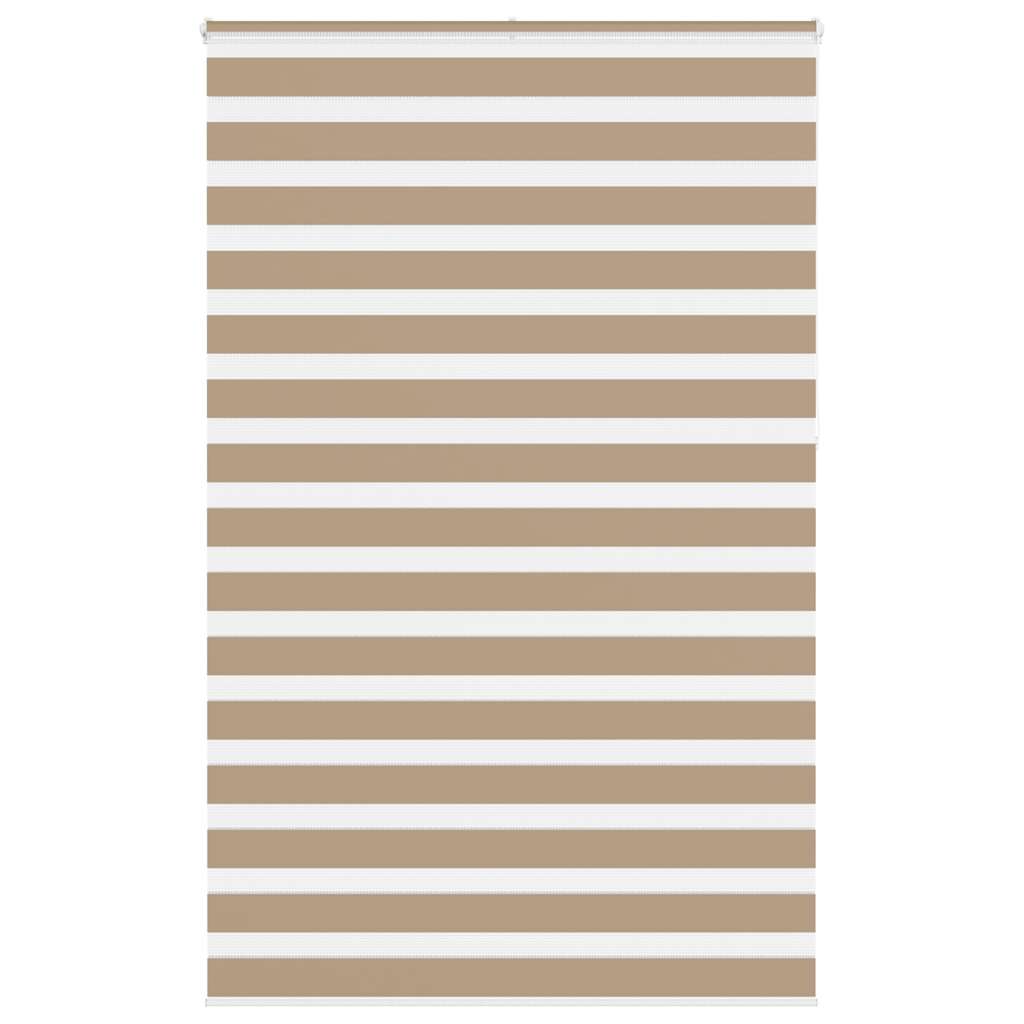 Vidaxl Zebra Blind 145x230 cm Largeur de poussière 140,9 cm Brown de sable en polyester