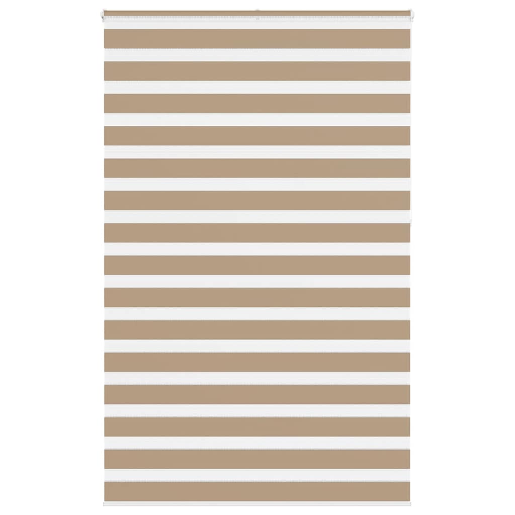 VidaXL store zébré 150x230 cm largeur de tissu 145,9 cm polyester marron sable