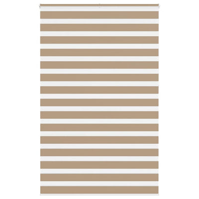 VidaXL store zébré 150x230 cm largeur de tissu 145,9 cm polyester marron sable