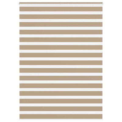 VidaXL store zèbre 155x230 cm largeur de tissu 150,9 cm polyester marron sable