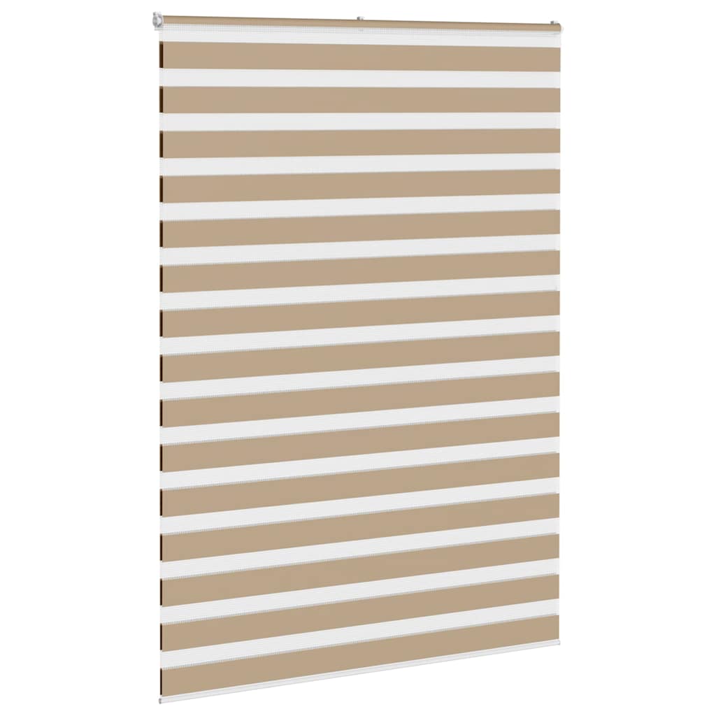 Vidaxl Zebra aveugle 160x230 cm Largeur de poussière 155,9 cm Brown de sable en polyester