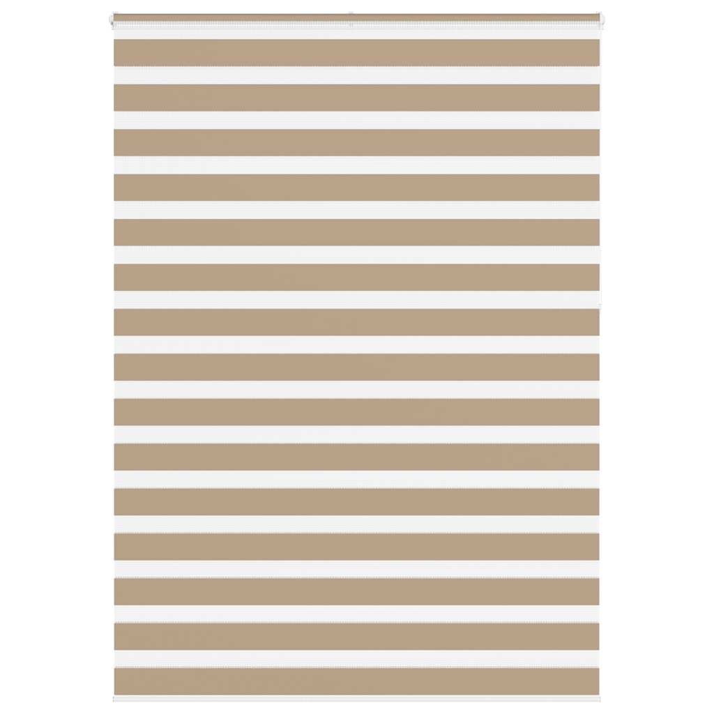 VidaXL store zébré 165x230 cm largeur de tissu 160,9 cm polyester marron sable