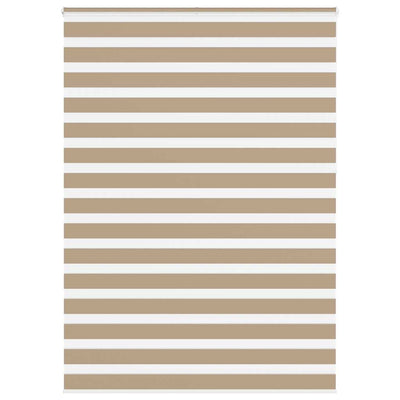 VidaXL store zébré 165x230 cm largeur de tissu 160,9 cm polyester marron sable