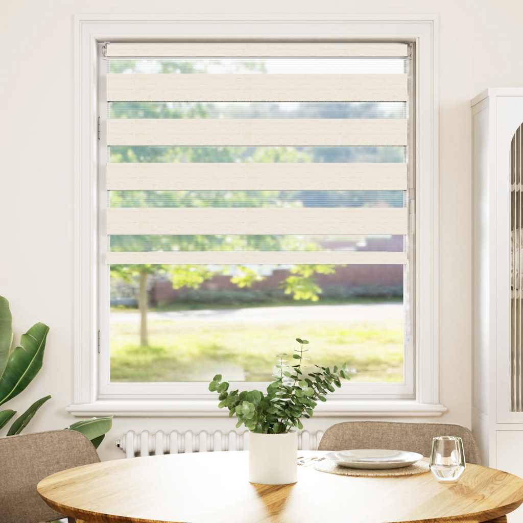 Vidaxl Zebra Rouleau aveugle 95x100 cm Largeur de poussière 90,9 cm Marmerbeige