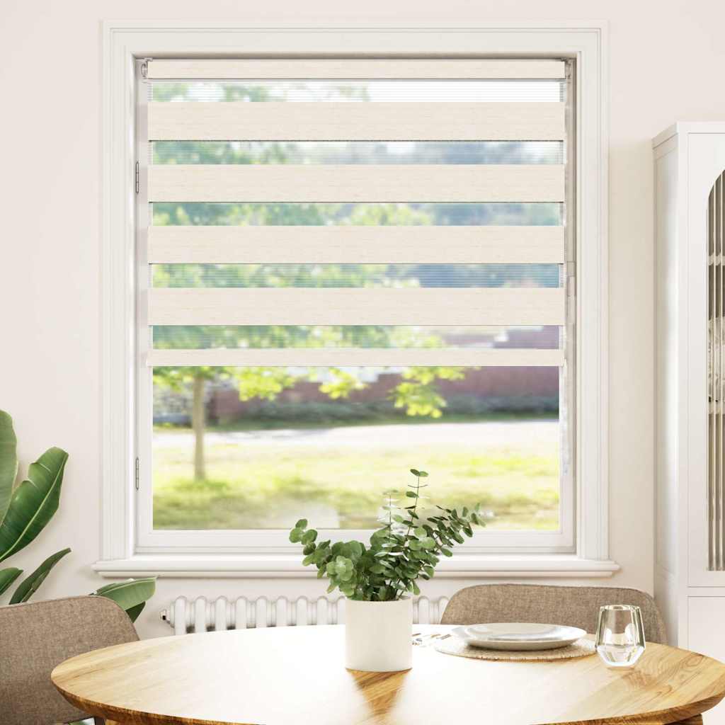 Vidaxl Zebra Rouleau aveugle 100x100 cm Largeur de poussière 95,9 cm Marmerbeige