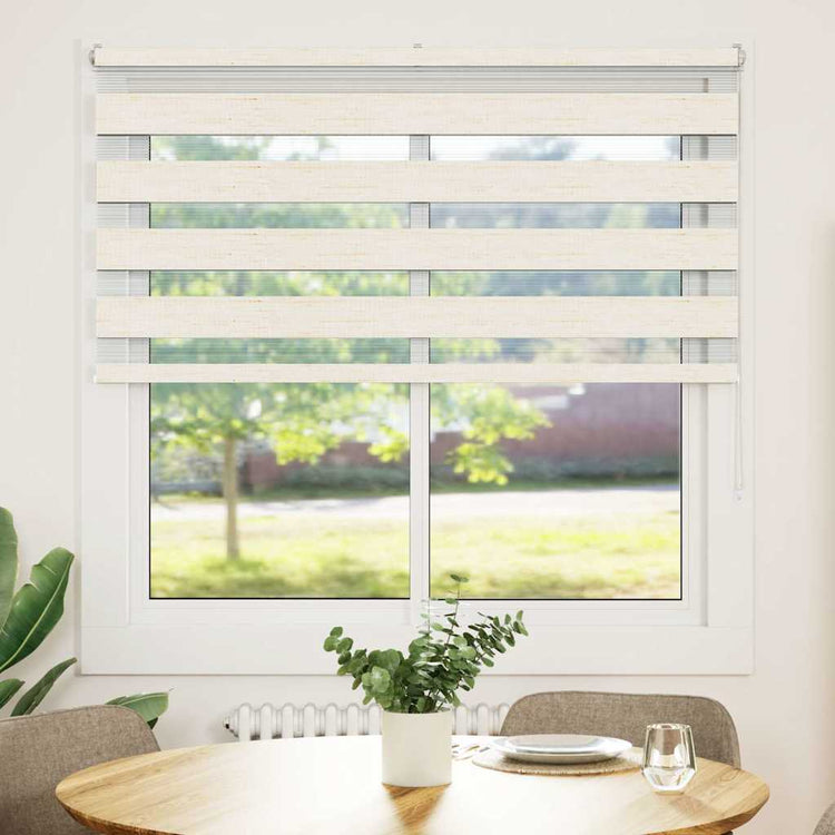 Vidaxl Zebra Rouleau aveugle 150x100 cm Largeur de poussière 145,9 cm Marmerbeige