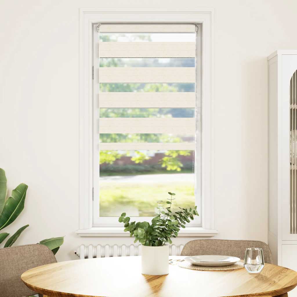 Vidaxl Zebra Rouleau aveugle 65x150 cm Largeur de poussière 60,9 cm Marmerbeige