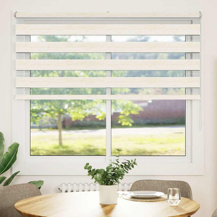 Vidaxl Zebra Rouleau aveugle 155x150 cm Largeur de poussière 150,9 cm Marmerbeige