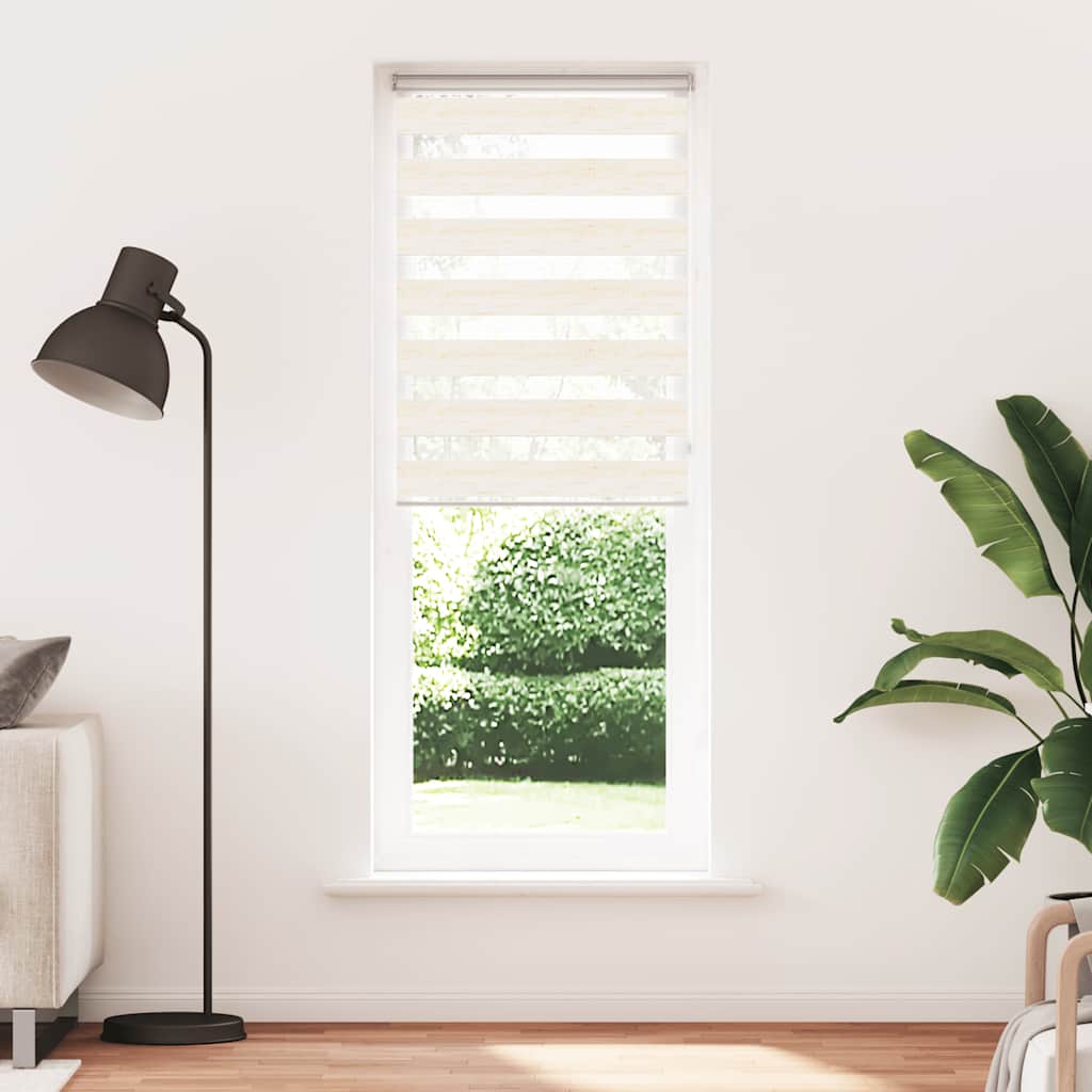 Vidaxl Zebra Rouleau aveugle 75x200 cm Largeur de poussière 70,9 cm Marmerbeige