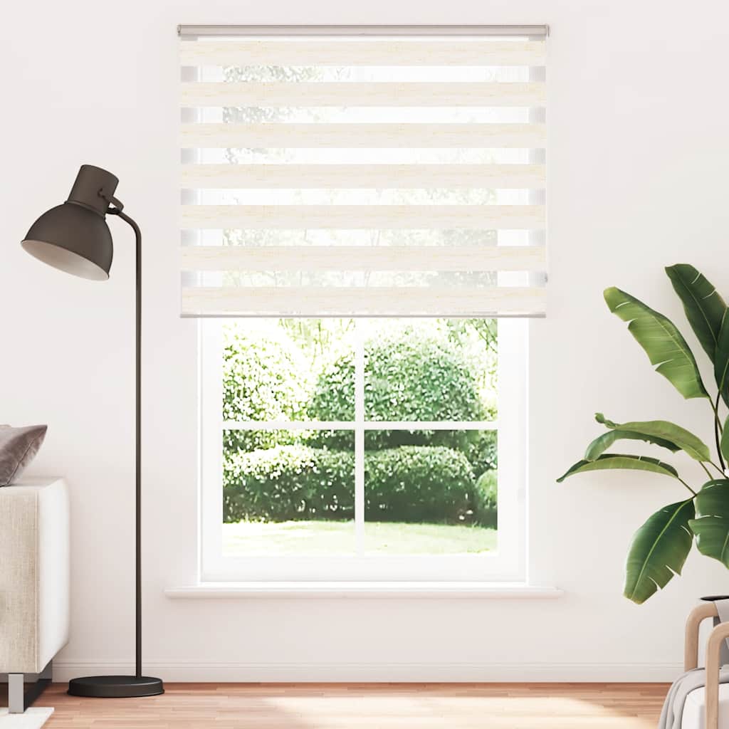 Vidaxl Zebra Rouleau aveugle 140x200 cm Largeur de poussière 135,9 cm Marmerbeige