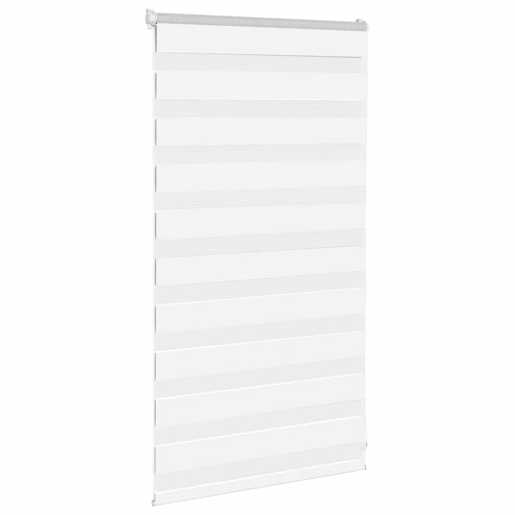 VidaXL store zèbre 80x100 cm largeur de tissu 75,9 cm polyester blanc